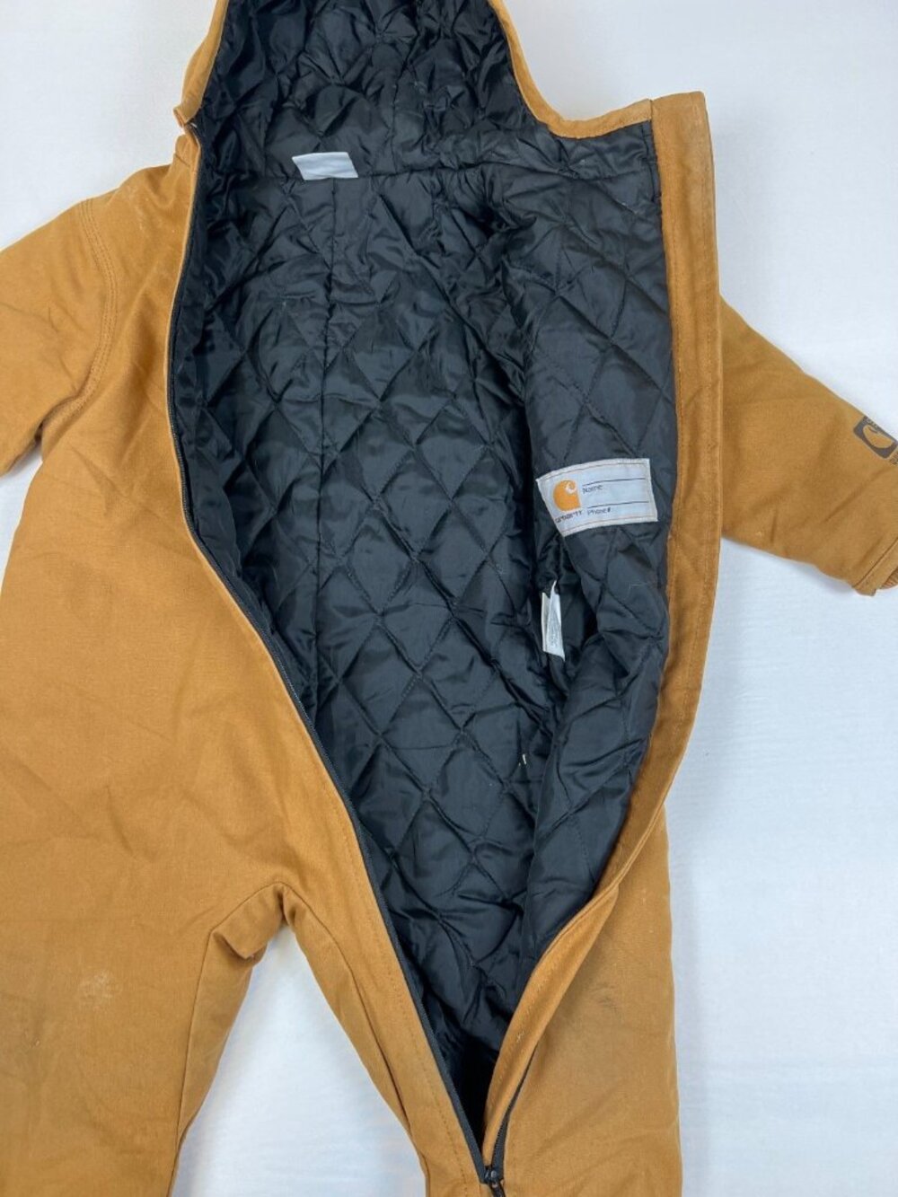 Carhartt 18M Toddler Brown Quick Duck Hooded Insulated Coverall Snowsuit - Picture 10 of 10